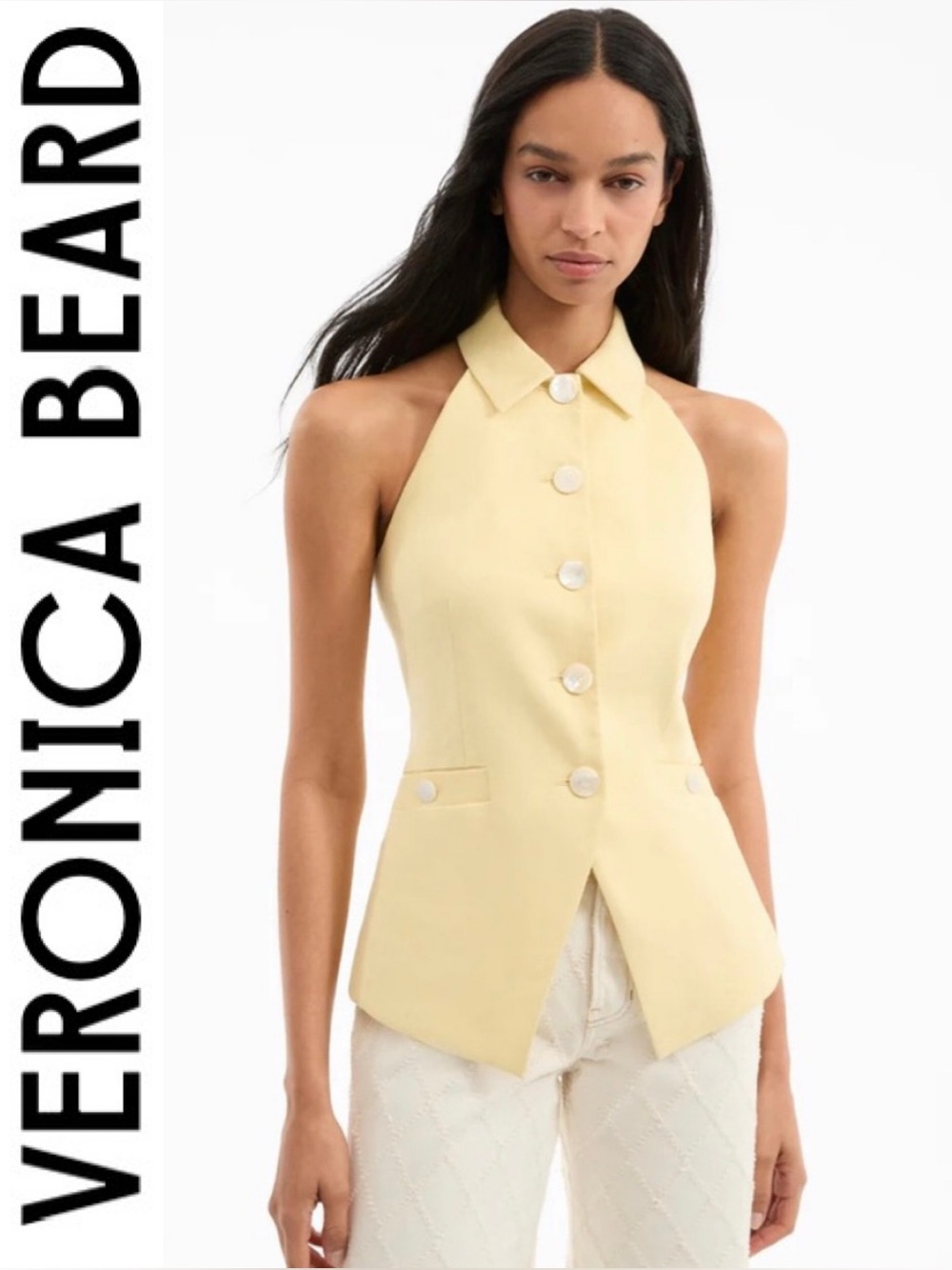 Veronica Beard Orlinda Halter Neck Vest